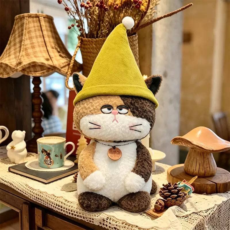 Игрушка «Сердитый кот» в синей шапке, 30 см 2