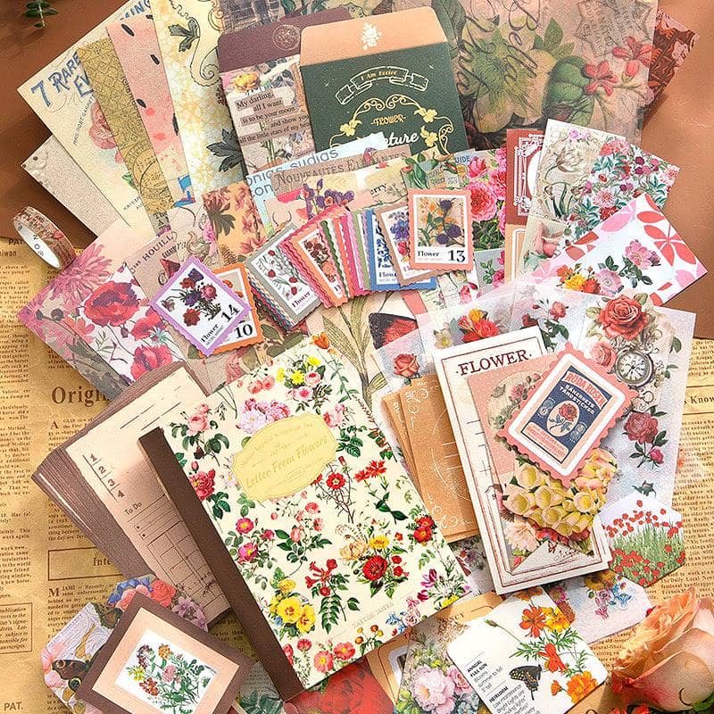 Набор для скрапбукинга / Letter from flowers 2