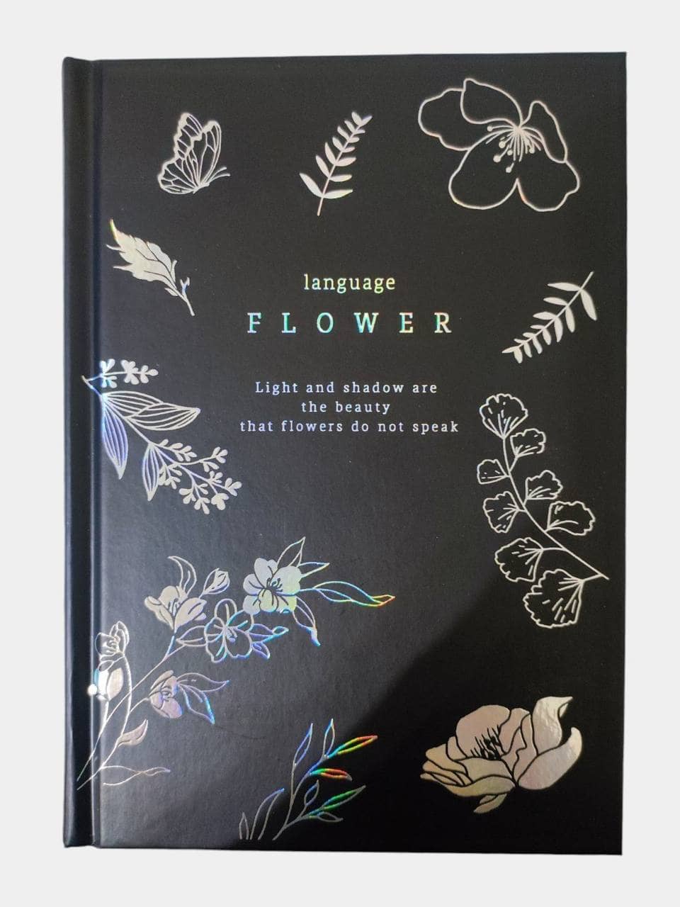 Скетч бук чёрн. Flower language 1