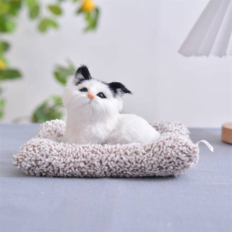 Котик на коврике со звуком на коврике маленький / Серый 4