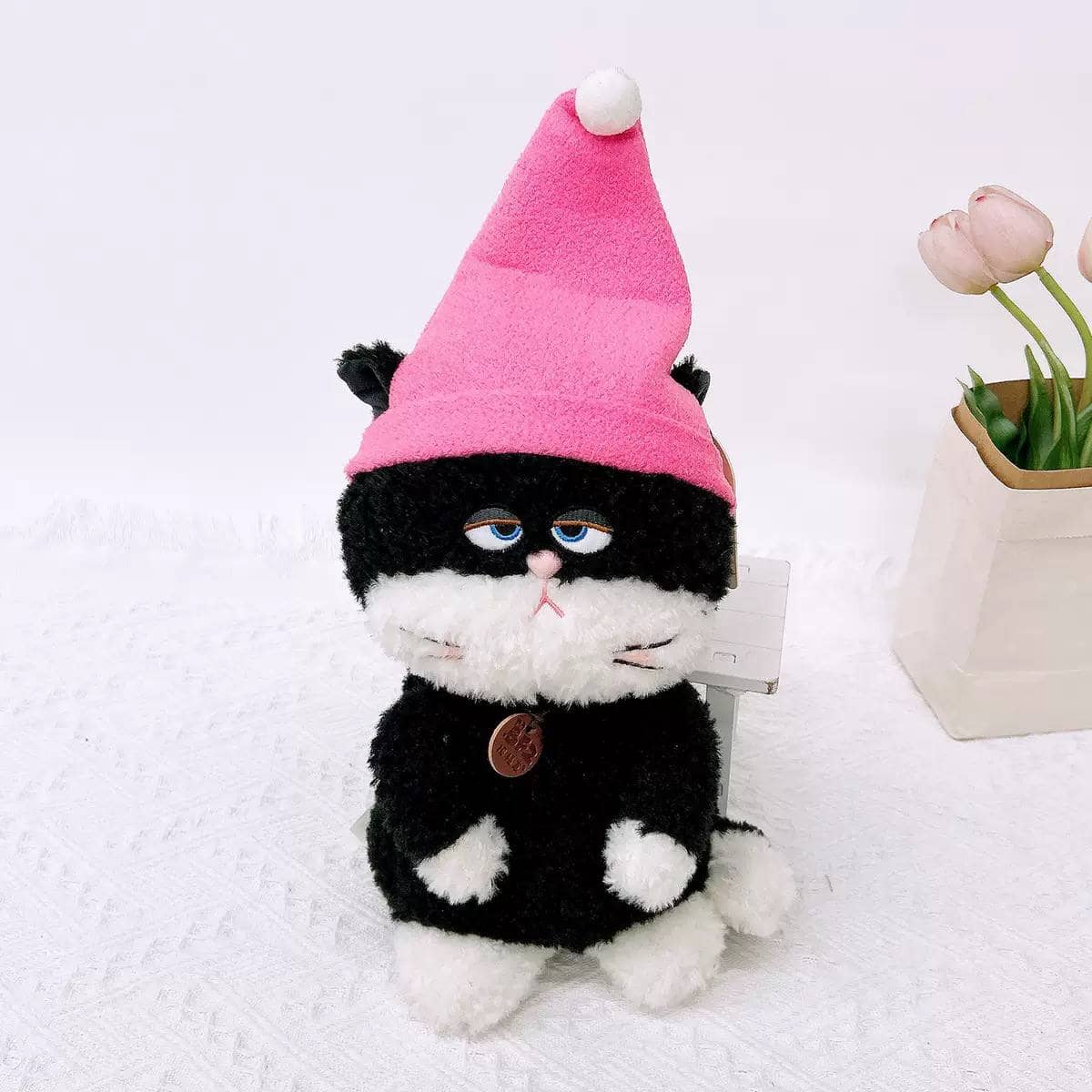Игрушка «Сердитый кот» в синей шапке, 30 см 3