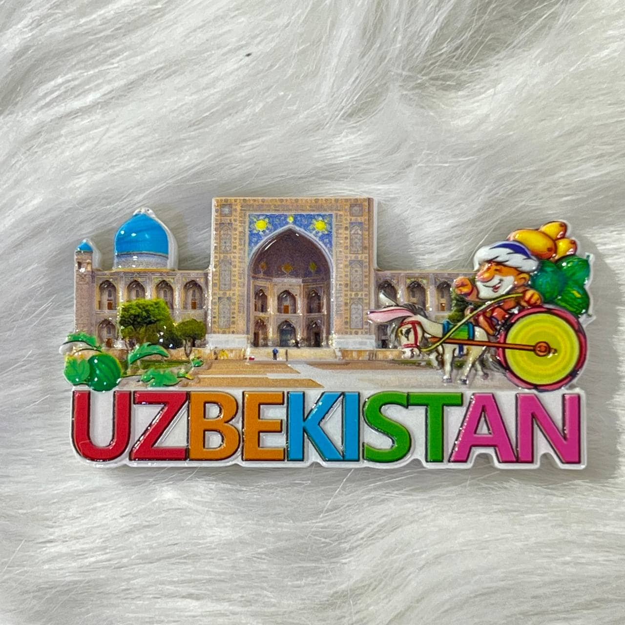 Магнит Uzbekistan цветной, керамика 1