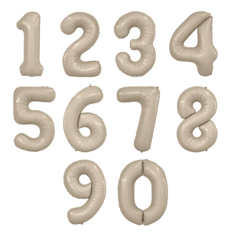 Шар Цифра, 106 см / Серебристый 2