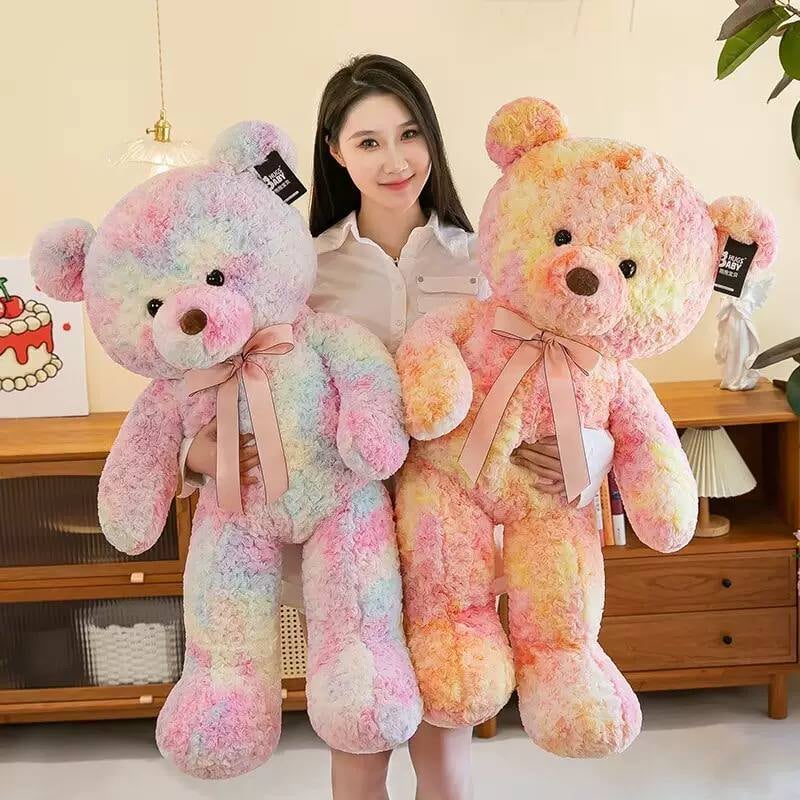 Плюшевая мишка HUGS BABY цветочная / 100 см