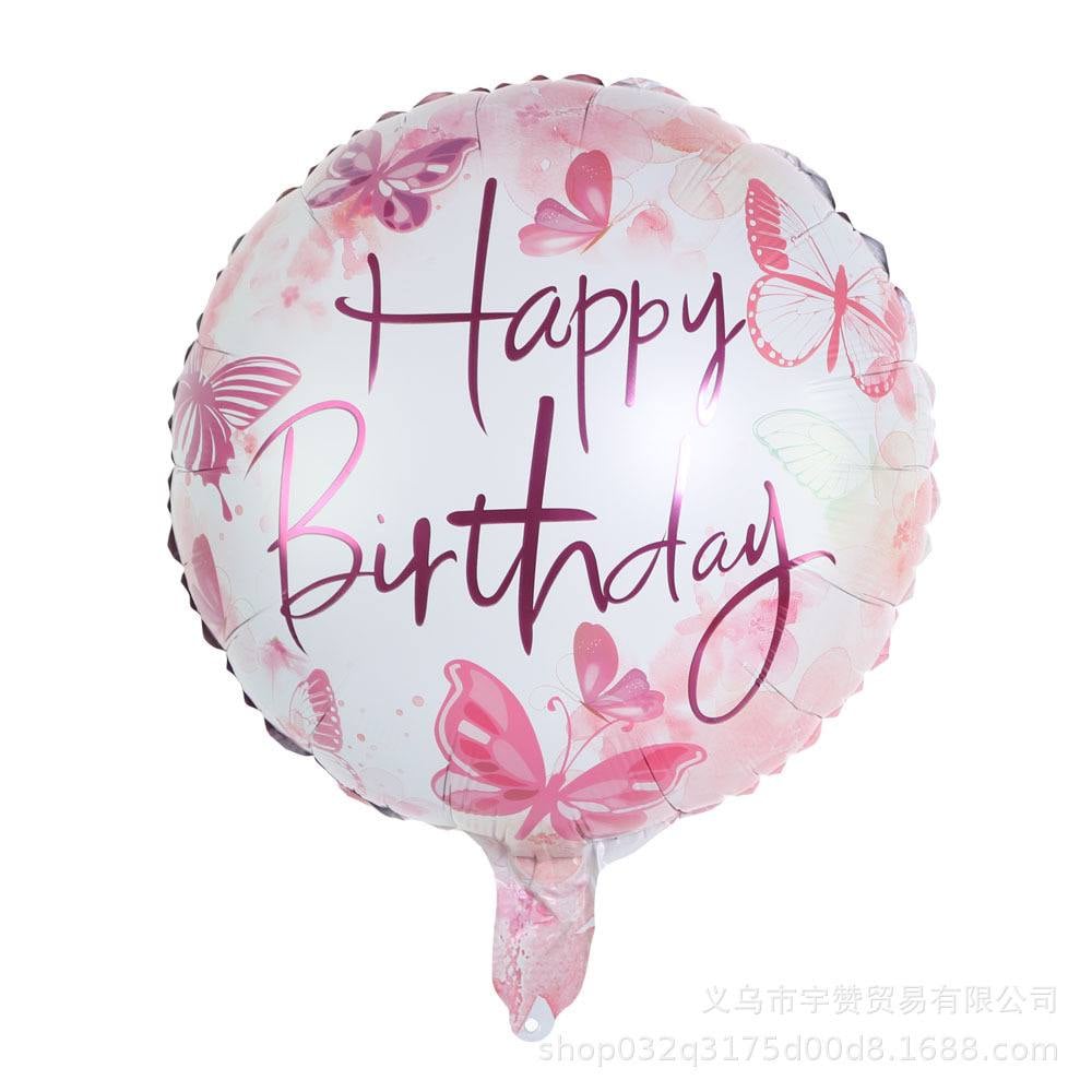 Шар фольгированный Happy birthday 18"