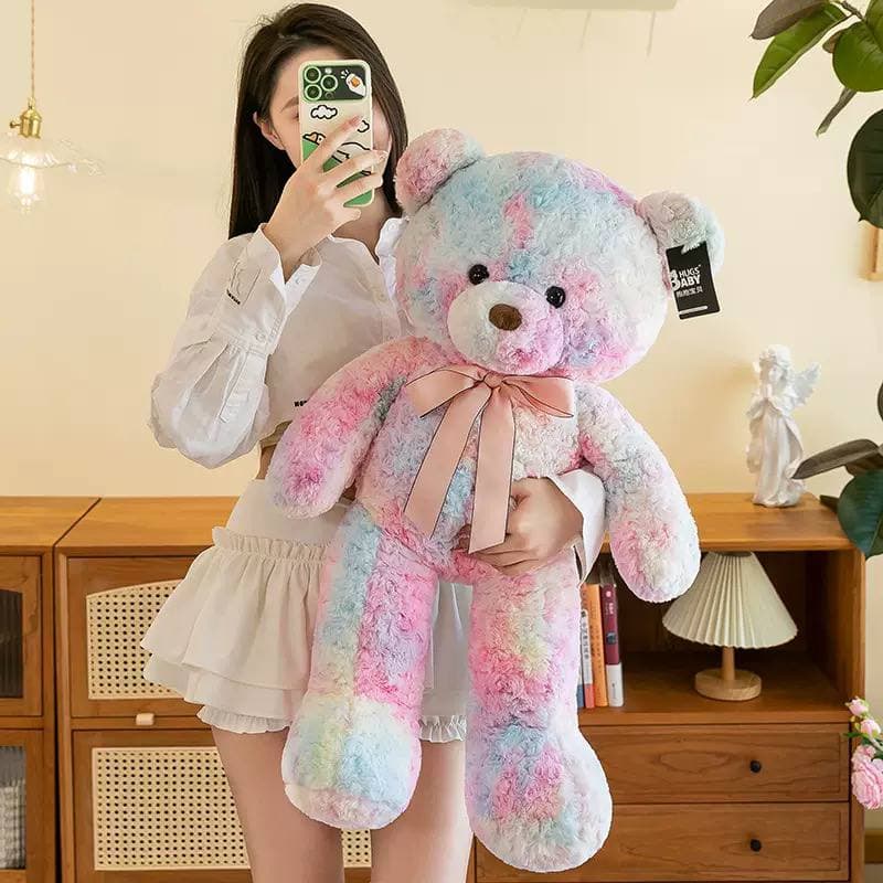 Плюшевая мишка HUGS BABY цветочная / 80 см